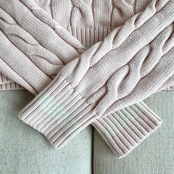 Aritzia TNA Varsity Cable-Knit Cropped Sweater – XS - Picture 4 of 9